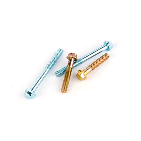 Color zinc plated Flange Bolts